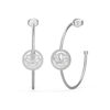 guess-steel-lotus-jube01343jwrht/u-ασημένια-σκουλαρίκια-κρίκοι-με-σχέδιο