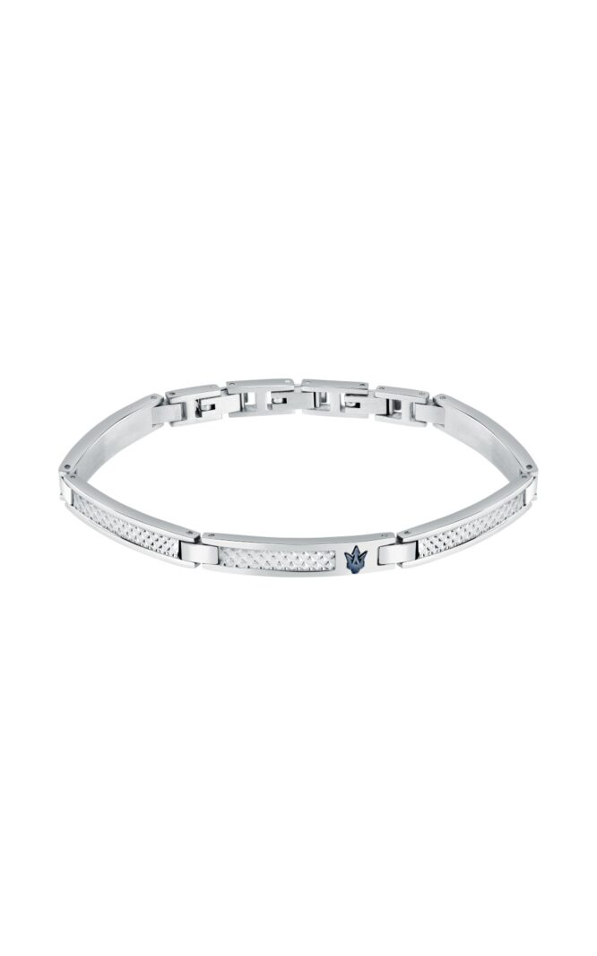maserati-arm-ring-jm423avd21-ανδρικό-βραχιόλι-ασημένιο-με-μπλε-λογότυπο-0