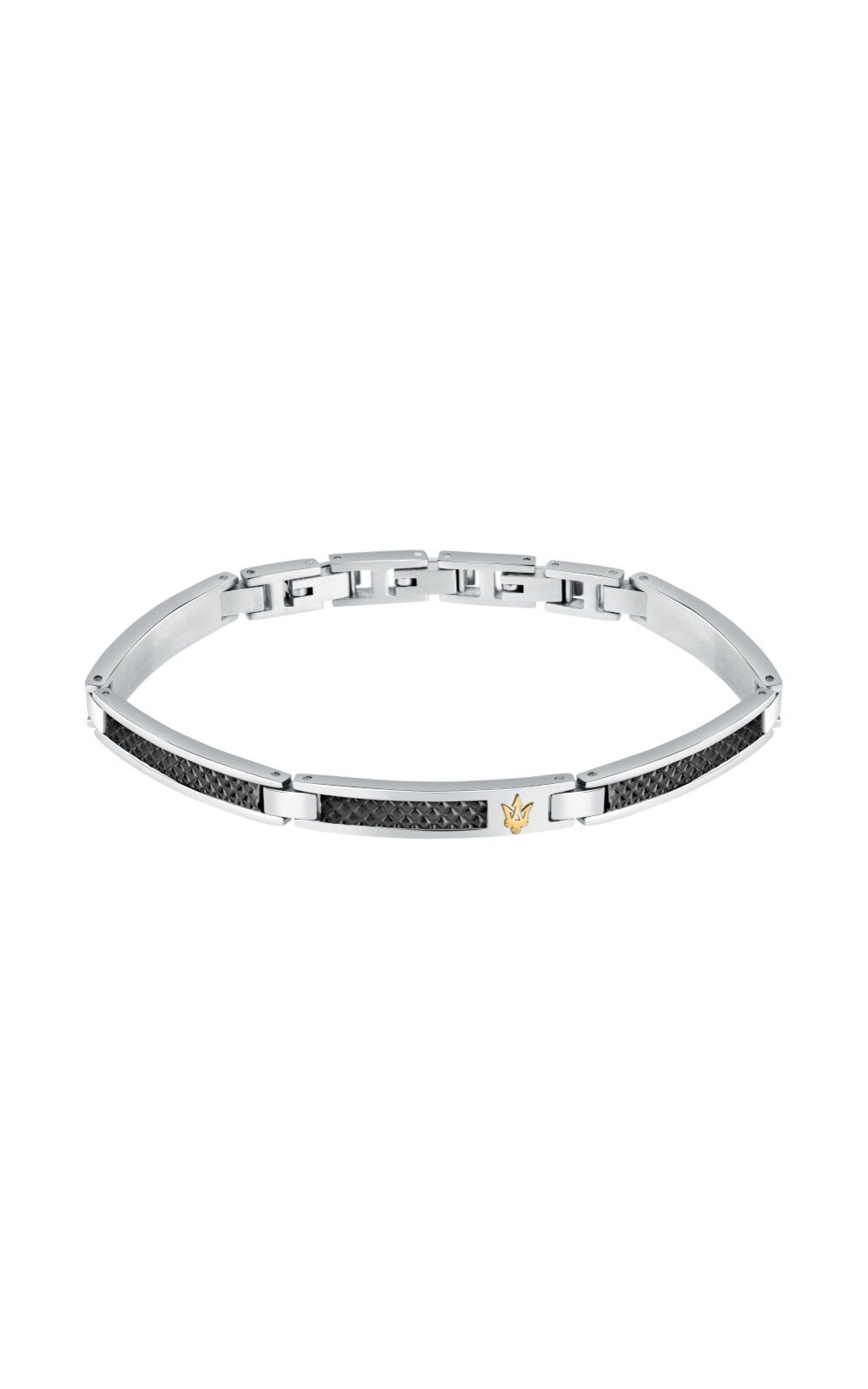 maserati-arm-ring-jm423avd24-δίχρωμο-ανδρικό-βραχιόλι-με-χρυσό-λογότυπο